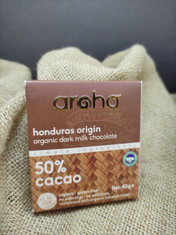 Aroha Organik Çikolata - Kakao, Sütlü, Honduras Orijin Organik Sertifikalı Çikolata