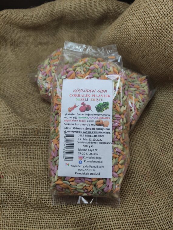 Köylüden Gıda Neşeli Çorbalık-Pilavlık Erişte Sebzeli  500gr